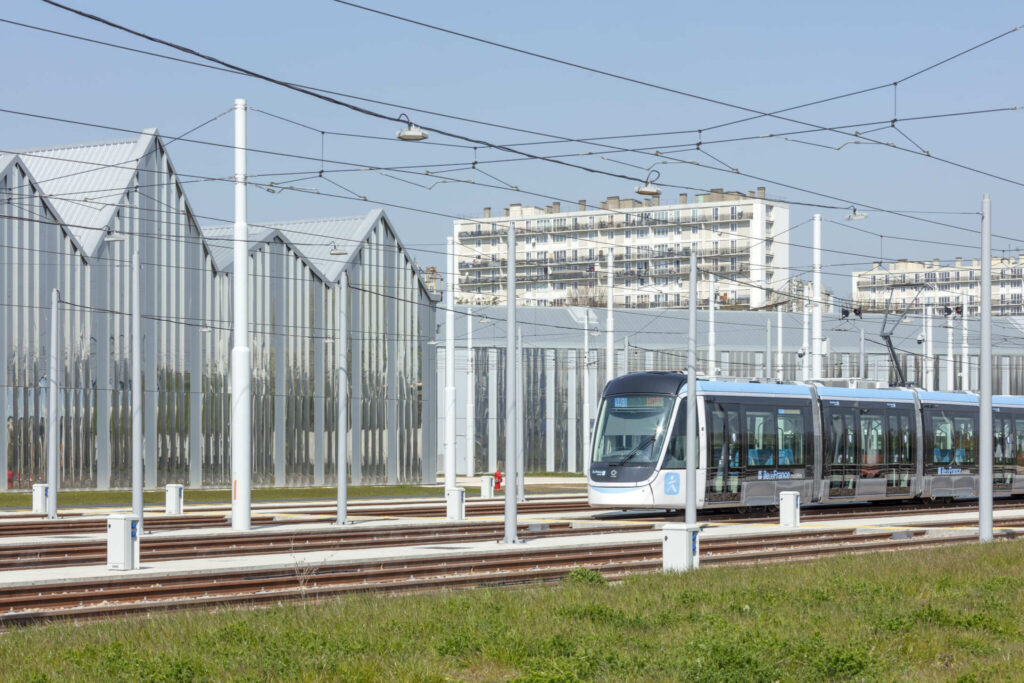Galvanised Steel Tram Depot Line 9 Paris
