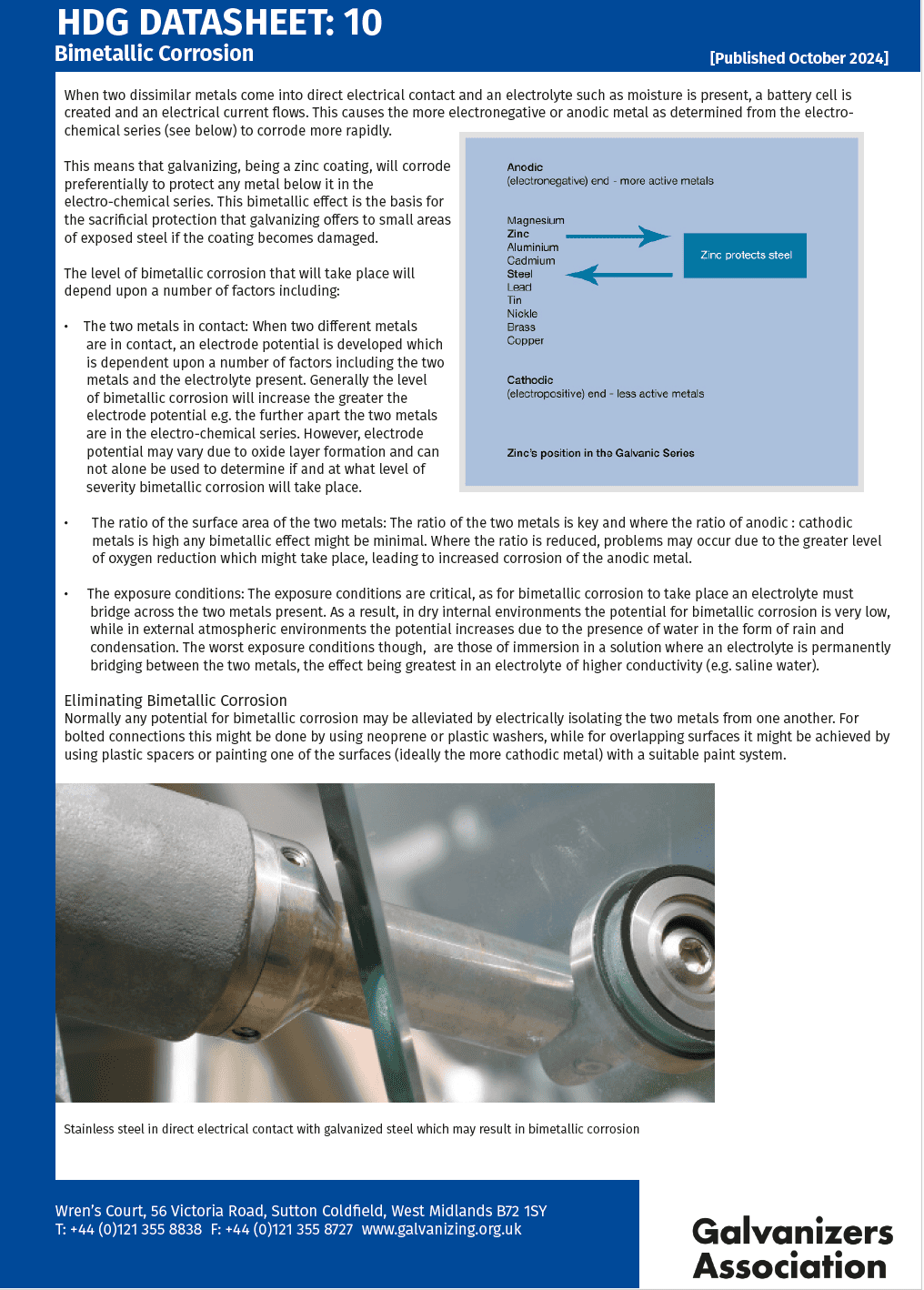 Bimetallic Corrosion Datasheet