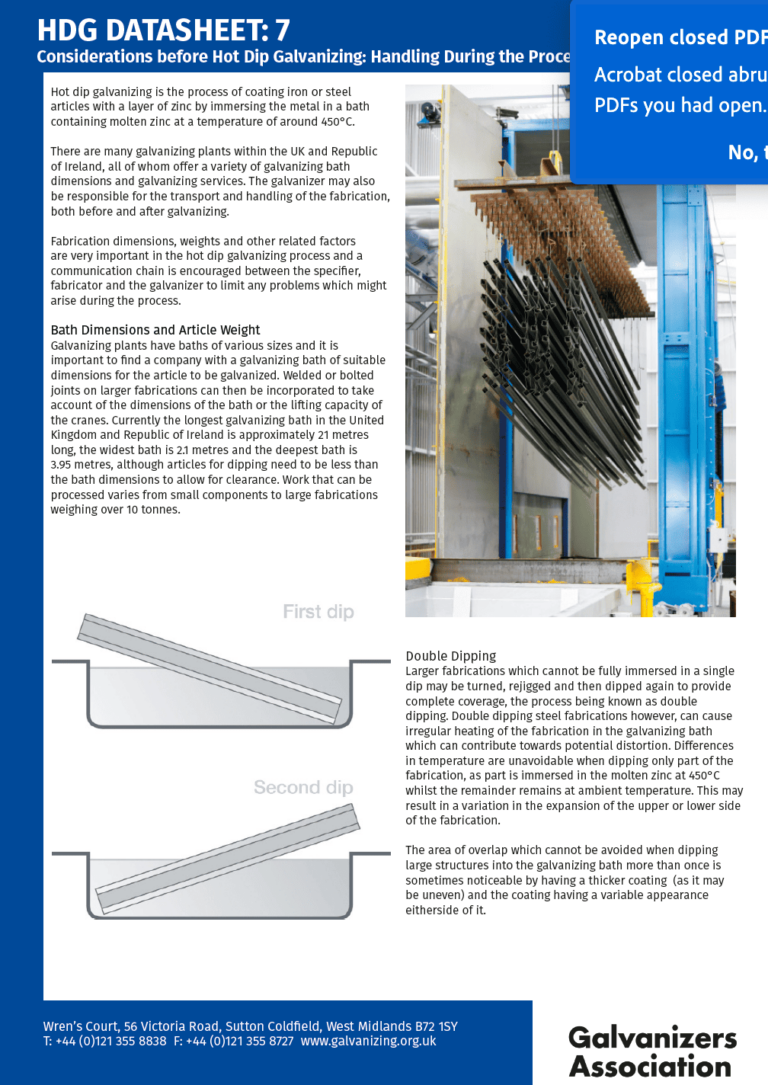 Handling Steel Before Hot Dip Galvanizing | Galvanized Steel Handling Best Practices | Pre Galvanizing Steel Care Instructions